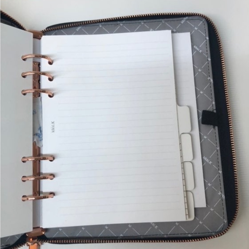 Kikki.K A5 Black Croco Leather Zippered Planner - Picture 11 of 11